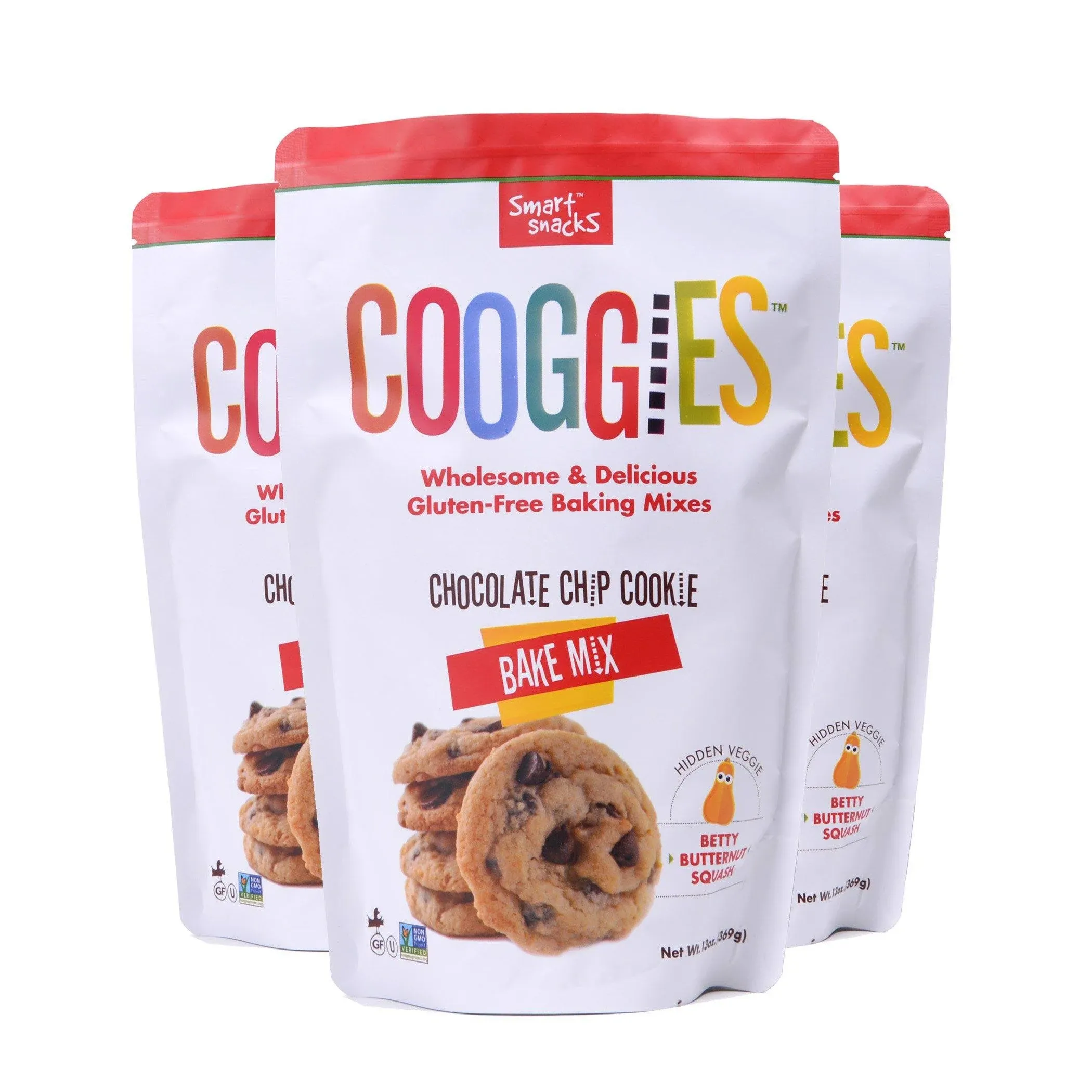 Cooggies Gluten Free Chocolate Chip Cookie Bake Mix, 3 Pack