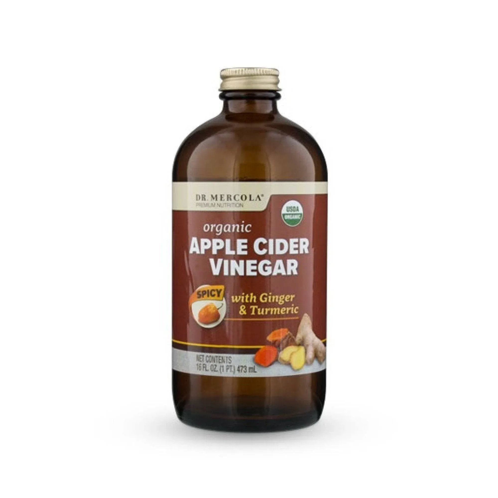 Dr. Mercola Organic Apple Cider Vinegar Spicy 16 fl oz