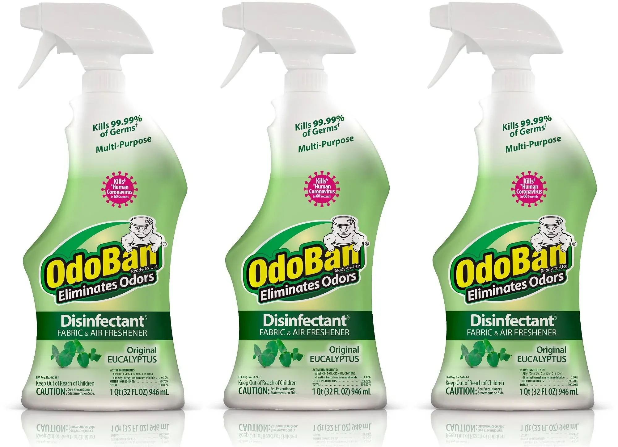 OdoBan Disinfectant Concentrate and Odor Eliminator, 2 Gallons, Fresh Linen Scent