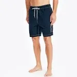 Nautica Men's 8" Logo Quick-Dry Swim True Black, L