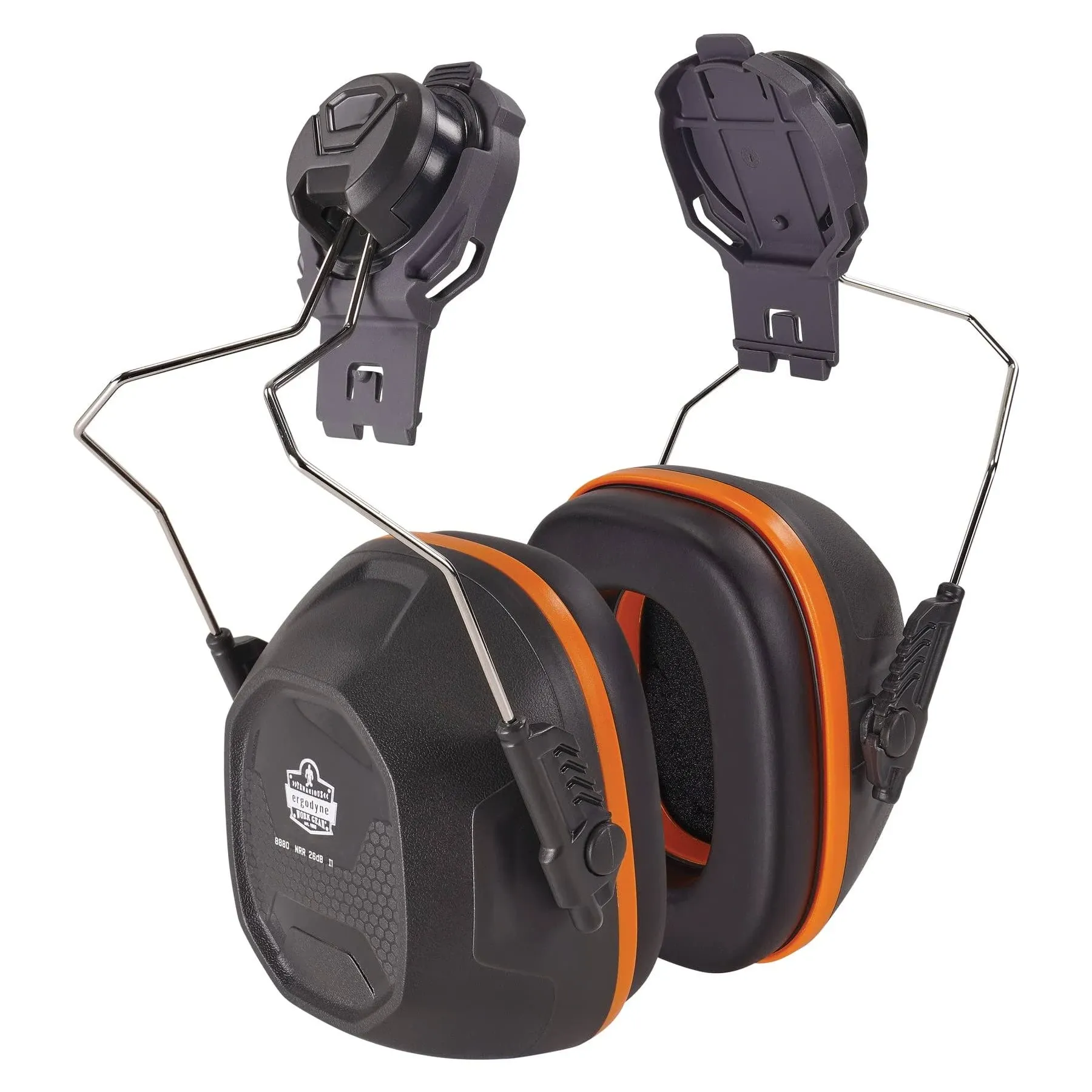 Skullerz by Ergodyne 8880 Full Brim Gray NRR 26dB Mounted Earmuffs