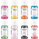 Sweet Sticks Edible Art Decorative Cake Paint 0.5 Ounce (15 Milliliters), 8-Metallic-Color Set #2