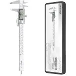 Proster Digital Vernier Caliper 8inch 200mm - Stainless Steel Electronic Caliper Fractions/Inch/Metric Caliper Measuring Tool for Length Width Depth