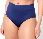 Lands' End Women's Plus Size Tummy Control High Waisted Bikini Swim Bottoms