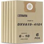 6 Pack DEWALT DXVA19-4101 Replacement Filter Bags for DEWALT 6 to 10 Gallon NEW