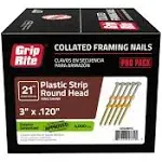 Grip-Rite GR408HG round Head 3-Inch by .120-Inch by 21 Degree Plastic-Collat<wbr/>ed H