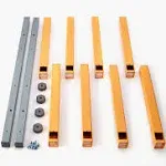 Portamate Wood Organizer and Lumber Storage Metal Rack with 4-Level Wall Mount -