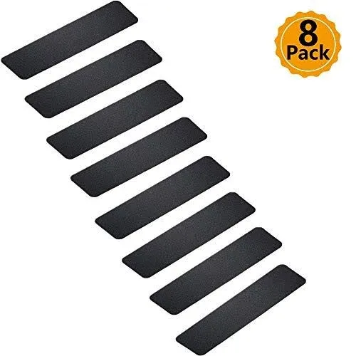 Pack of 8 Non-Slip Safety Step Tapes Wood Stair Treads Floor Track Sticker 80 ...