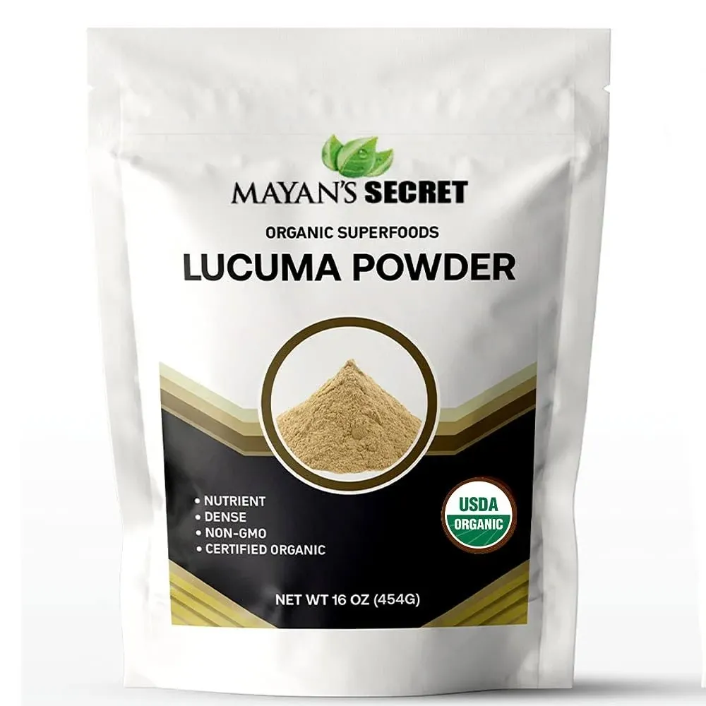 Mayan's Secret Certified Organic Lucuma Powder, 16 oz/Pack | High in nutrients