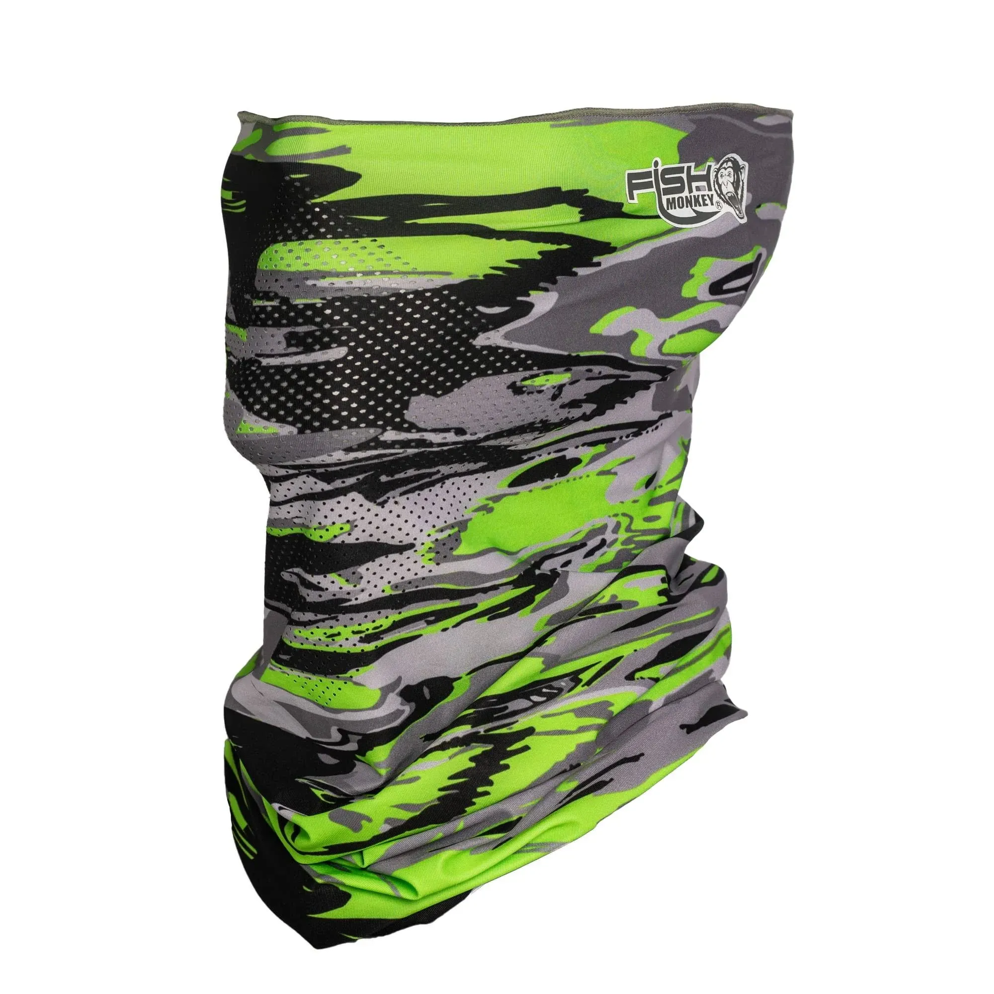 Fish Monkey Performance Face Guard Grey Water Camo