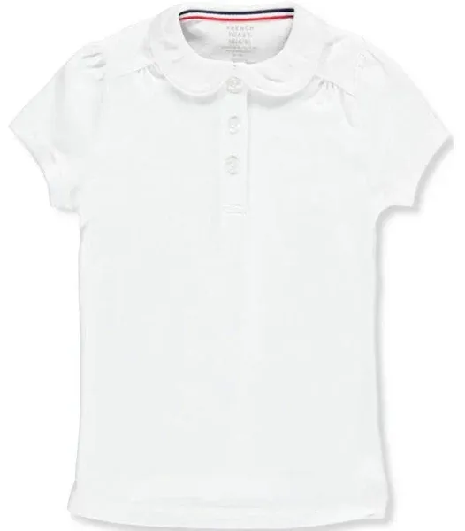 French Toast Big Girls&#039; S/S Peter Pan Collar Polo (Sizes 7 - 16)