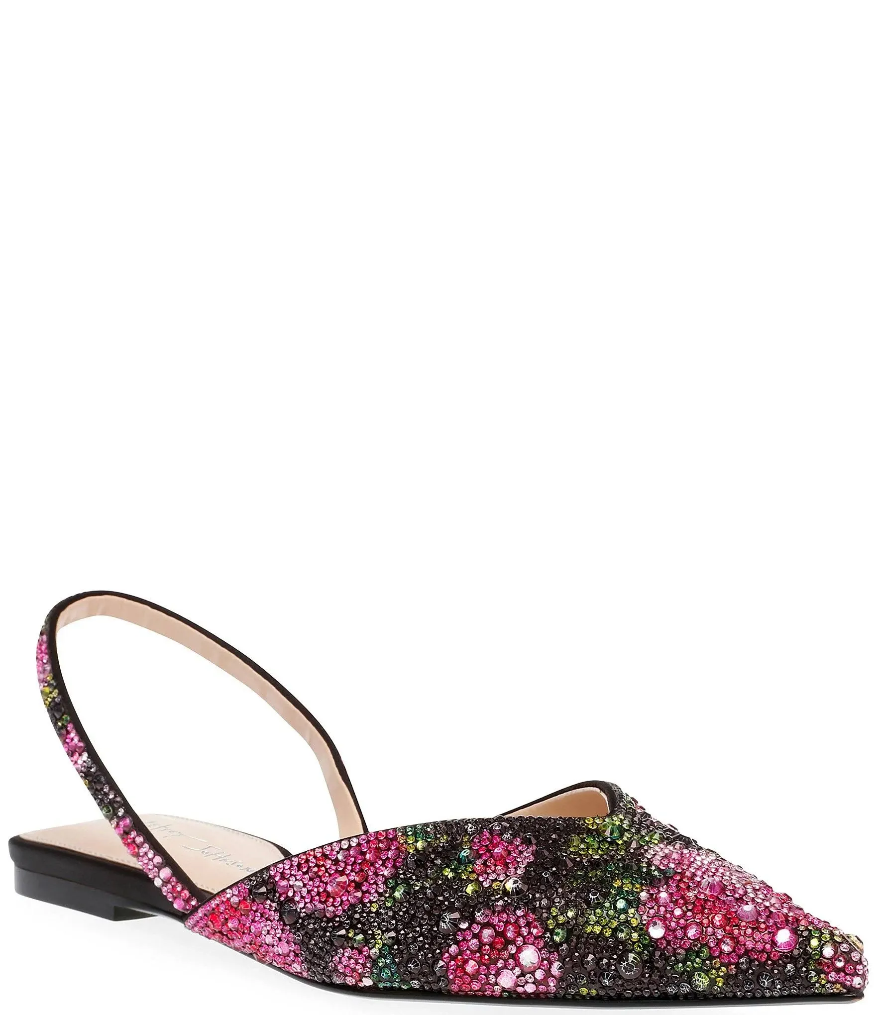 Betsey Johnson Vance Rhinestone Slingback Dress Flats