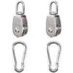 2pcs 304 Stainless Steel M25 Single Pulley Block Wire Rope Hanging Wire Towing W