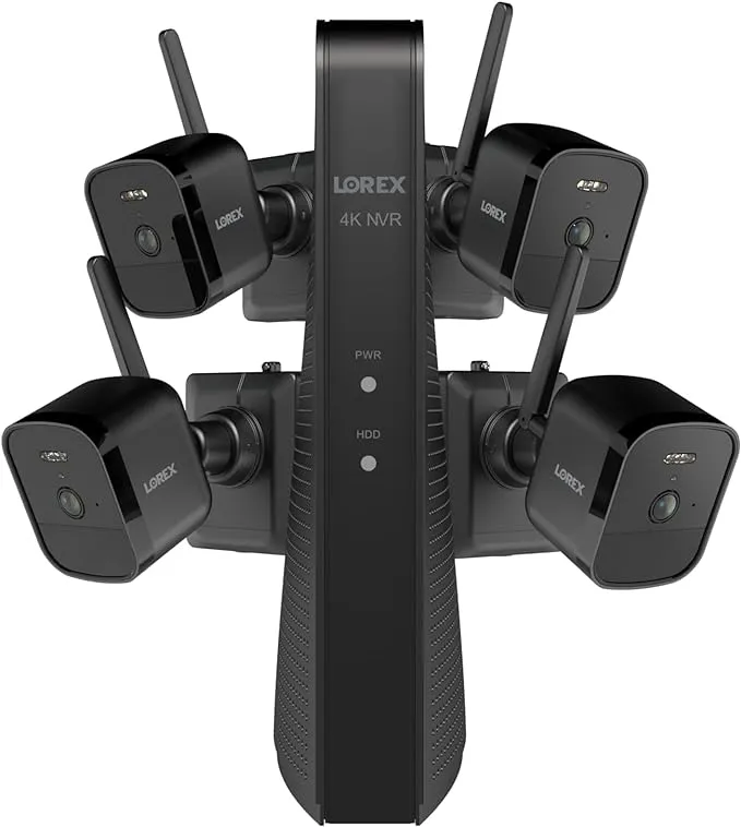 Lorex 4K 6-Channel NVR Security System with 6 Battery-Powere<wbr/>d Wireless Cameras