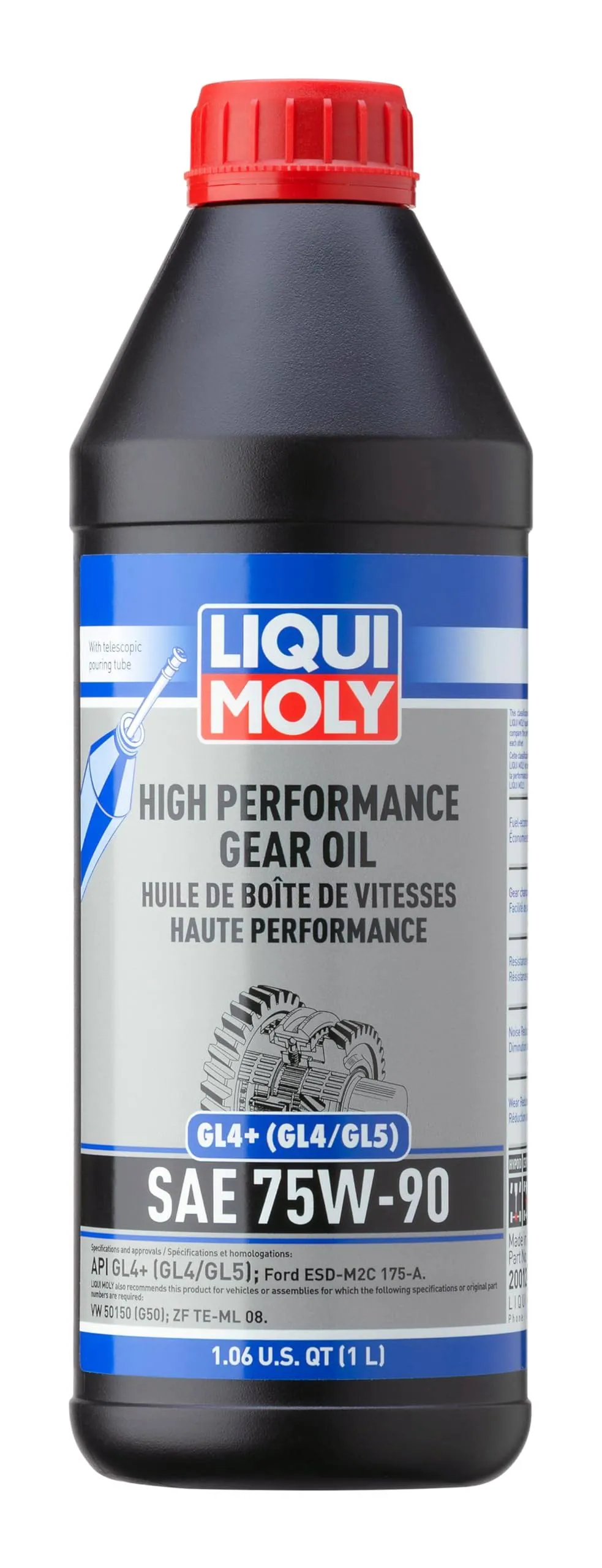 Liqui Moly 20012 SAE 75W-90 GL-4 Gear Oil - 1 Liter