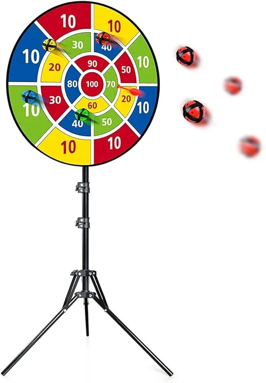 Stand Sticky Dart Board Toss Game Toys for Boy and Girl Gift, Outdoor/Indoor Toys for 3 Years Old