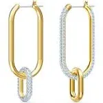 Swarovski Time Hoop Pierced Earrings - White