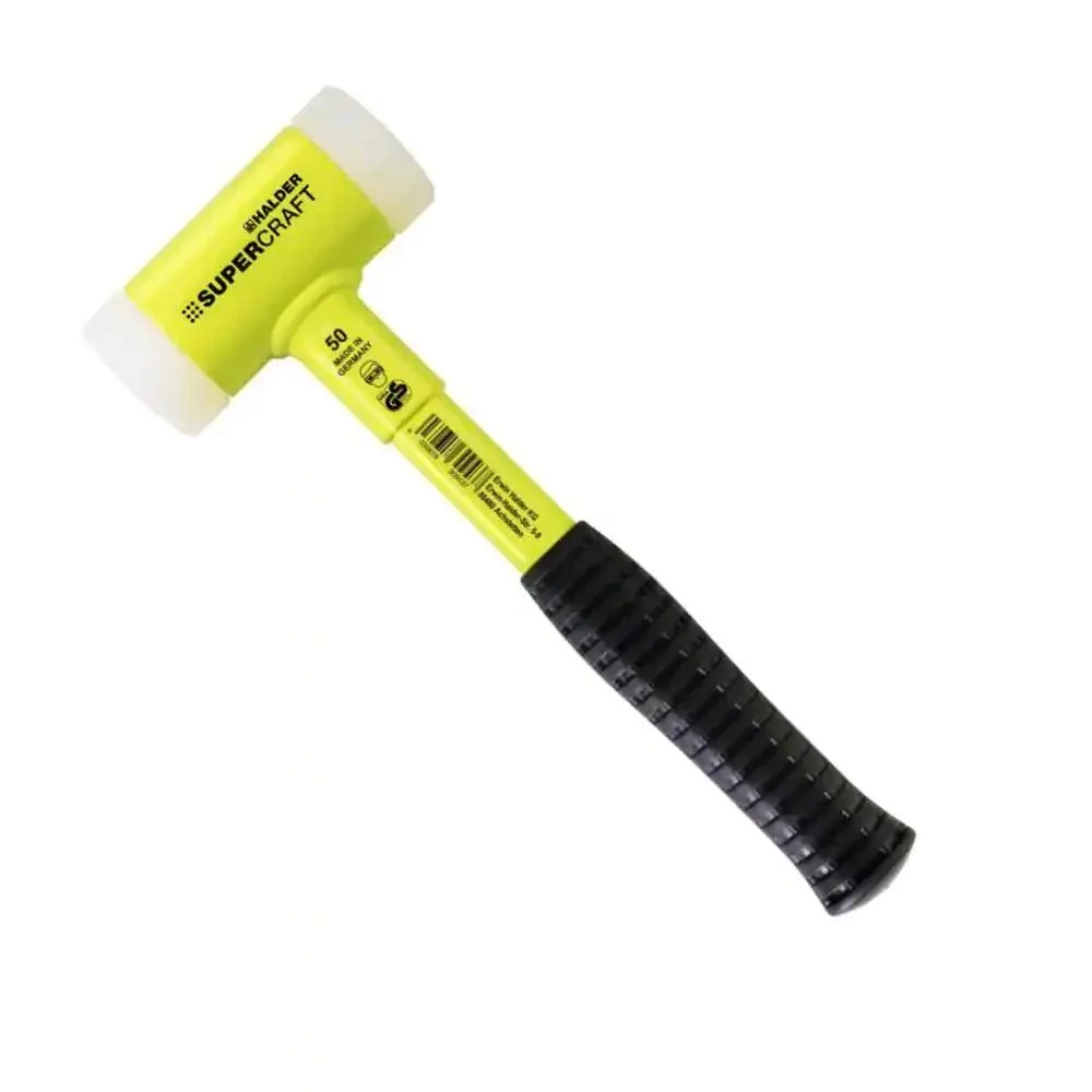 Halder 3377.150 Supercraft 2.6lb High Viz Dead Blow Hammer, Steel Handle, Safety ...