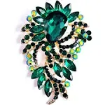 SELOVO Big Large Flower Statement Brooches Pins Scarf Decoration Gold Tone