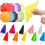 Hiawbon 16 Scale 8 Pcs Miniature Umbrellas Adjustable Mini Colorful Sunny Rai...