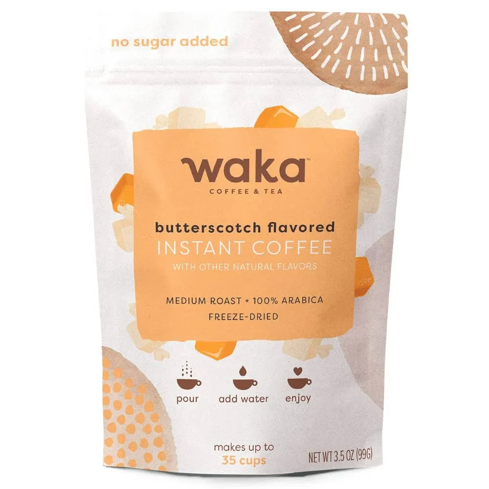 Waka Coffee Butterscotch Instant Coffee Travel Size/Sample Packet