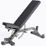 Balancefrom Fitness Multifunctional Adjustable Workout Station w/ Weight Storage ...