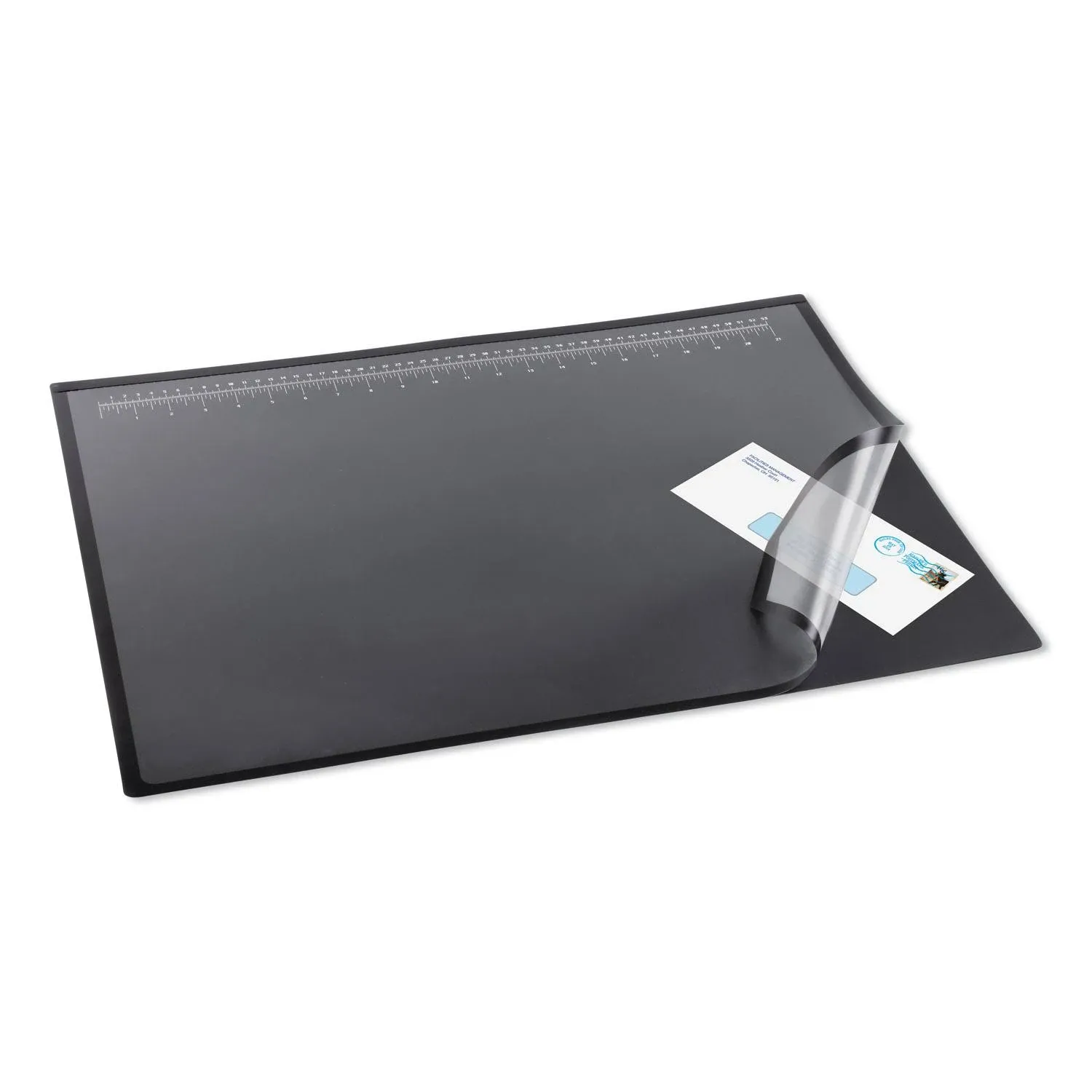 Artistic Lift-Top Pad Desktop Organizer with Clear Overlay 31 x 20 Black