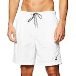 Nautica Men&#039;s Standard Solid Quick Dry Classic Logo Swim-Trunk