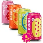 Poppi Sparkling Prebiotic Soda, Starter 4-Pack, w/ Gut Health & Immunity Benefits, Beverages w/ Apple Cider Vinegar, Seltzer Water & Fruit Juice, Low