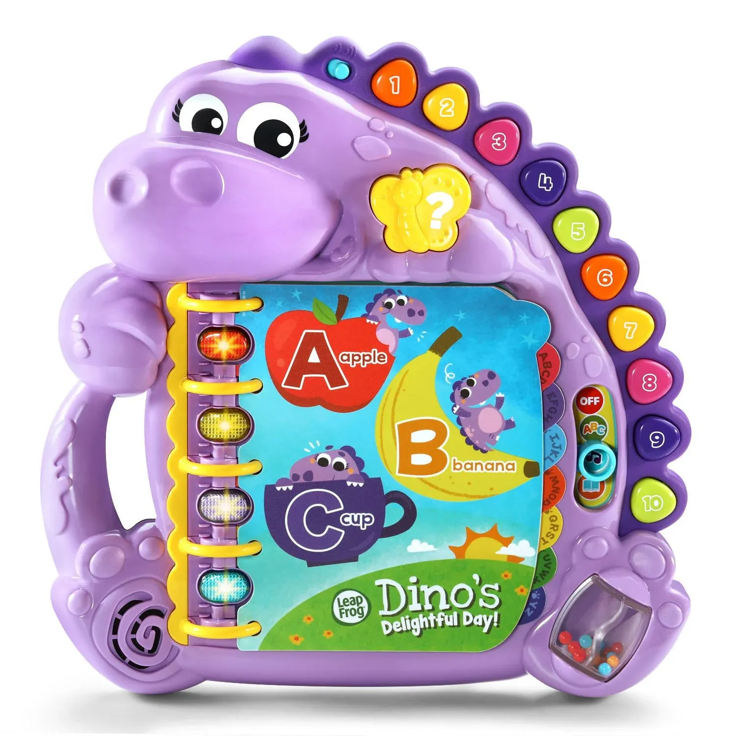 LeapFrog Dino’s Delightful Day Purple Interactive Alphabet Book