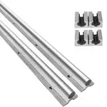 VEVOR Linear Rail, 2 Pcs SBR 20-2200mm, Linear Guideway Rail, and 4 Pcs SBR20UU ...