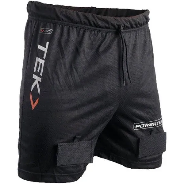 Powertek Ice Hockey Adult Men's Mesh Shorts, with Cup & Tabs for Socks, S-xxl, Size: Small, Black