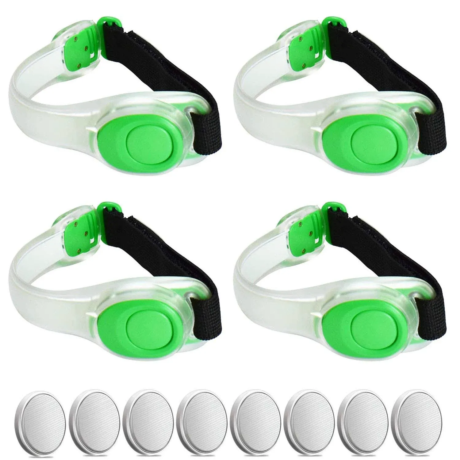 Premium LED Light Up Armband, Reflective Adjustable Wearable Silicone Running Belt Strap/Waterproof Glow in The Dark for Running Jogging Walking Cycling Concert Camping Outdoor Sports