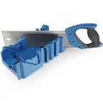 Saw Storage Mitre Box with 14-Inch Backsaw with 90 Degree, 45 Degree, and 22-1/2