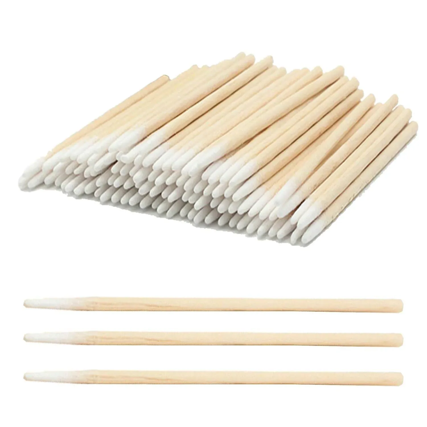 1300 Pcs 4 Inch Pointed Cotton Swabs Precision Microblading Cotton Tipped