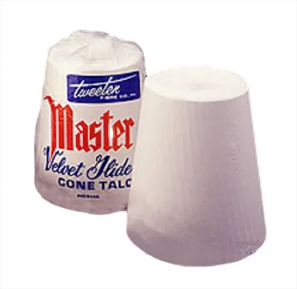 Master Velvet Glide Cone Talc by Tweeten Fibre Company Made in USA