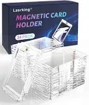 Lzerking Magnetic Card Holders, Acrylic, 24 Pack, 35PT One Touch Card Holder for Trading Card, Baseball Card, Sports Card