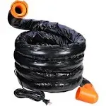 H&G lifestyles 20ft Heated Sewer Hose for RV Waste Hose Heater Anti-Freeze Prevent Freezing at -20℉ 3Inches Large Pipe Diameter Bayonet Fittings with Storage Bag for RVs Campers