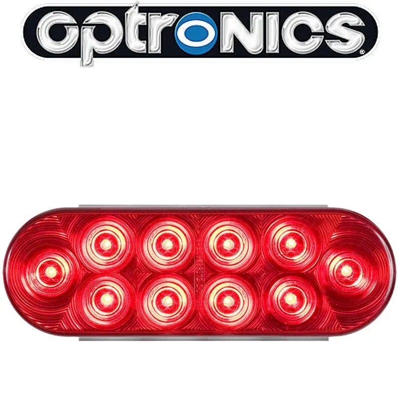 Optronics Polycarbonate Len/Housing 6&quot; Oval Grommet Stop/Turn Trailer Tail Light