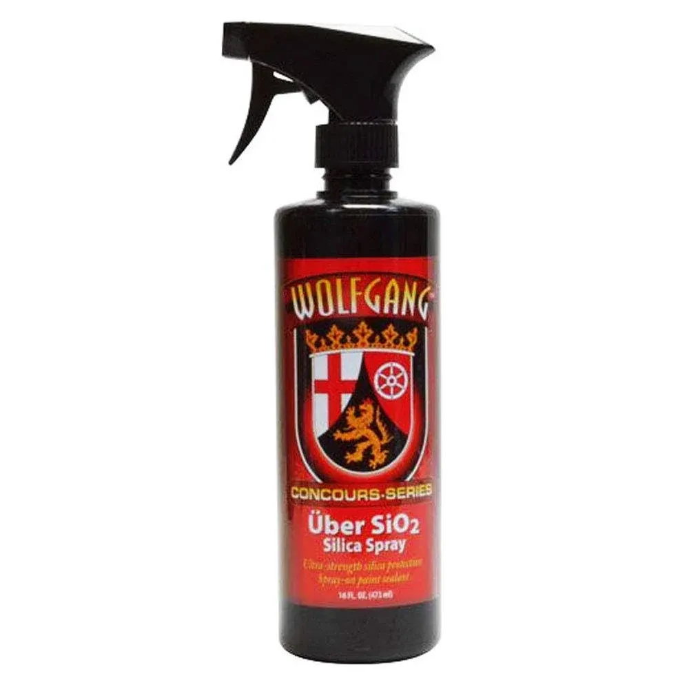 WOLFGANG CONCOURS SERIES Uber SiO2 Silica Spray | Ultimate Water Beading | Super Slick | Easy to Use | Long Lasting Spray Sealant | 16oz Bottle