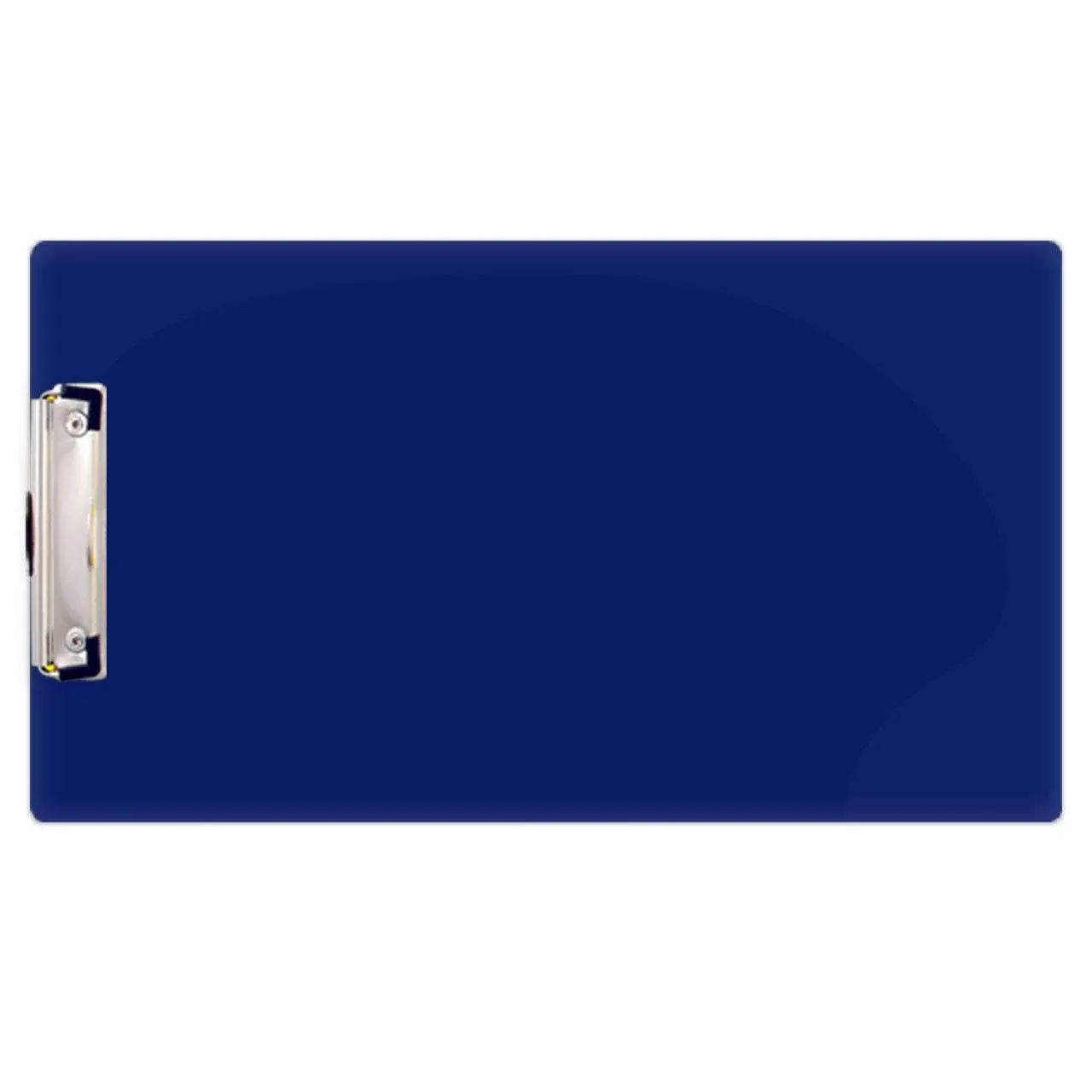 8.5x14 Clipboard Acrylic Panel Featuring a Low Profile Clip Blue