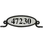 Solar Group Inc Gibraltar Decorative Oval Address Plaque, Black