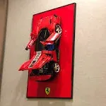 iLuane Display Wallboard for Lego Technic Ferrari Daytona SP3 42143, Adult Collectibles Lego Car Wall Mount for Building Set, Great for Lego Lovers (Only Display Wallboard)