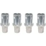 Stainless Steel Adjustable Bullet Feet for 1-5/8" O.D Tubing | Set of 4