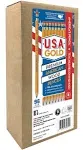 U.S.A. Gold Pre-sharpened American Wood Cased #2 HB Yellow Pencils, 96 Pack