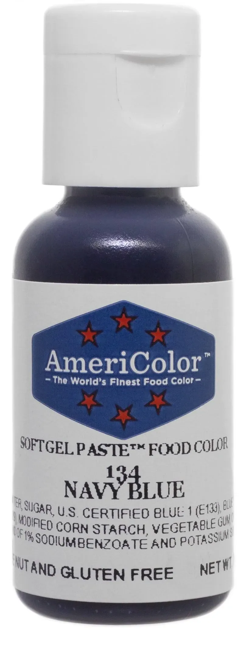 Americolor, Soft Gel Paste Food Color, Navy Blue 4.5 oz