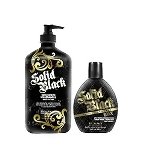 Millennium Tanning Solid Black 200x Tanning Lotion & Tan Extender Lotion, 13.50 & 18.25 Fluid Ounces