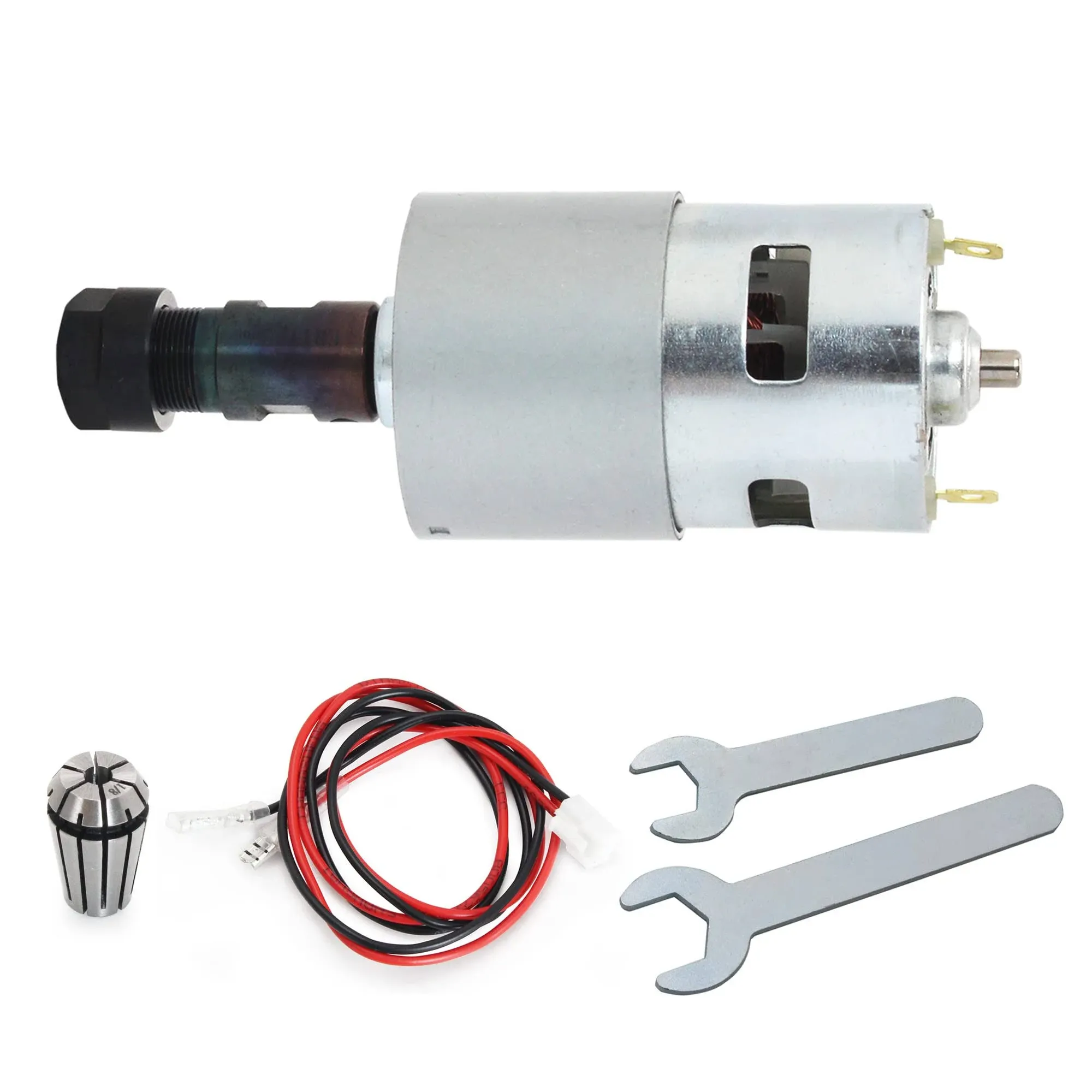 RATTMMOTOR DC Motor CNC 775 Spindle Motor 100W 12-24VDC 20000RMP + ER11 Collet for DIY Mini CNC Router 3018 3018Pro 3018Pro-Max 3018Pro-N 1610