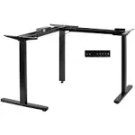 Vivo Black Electric Motor Height Adjustable Corner 3 Leg Standing Desk Frame