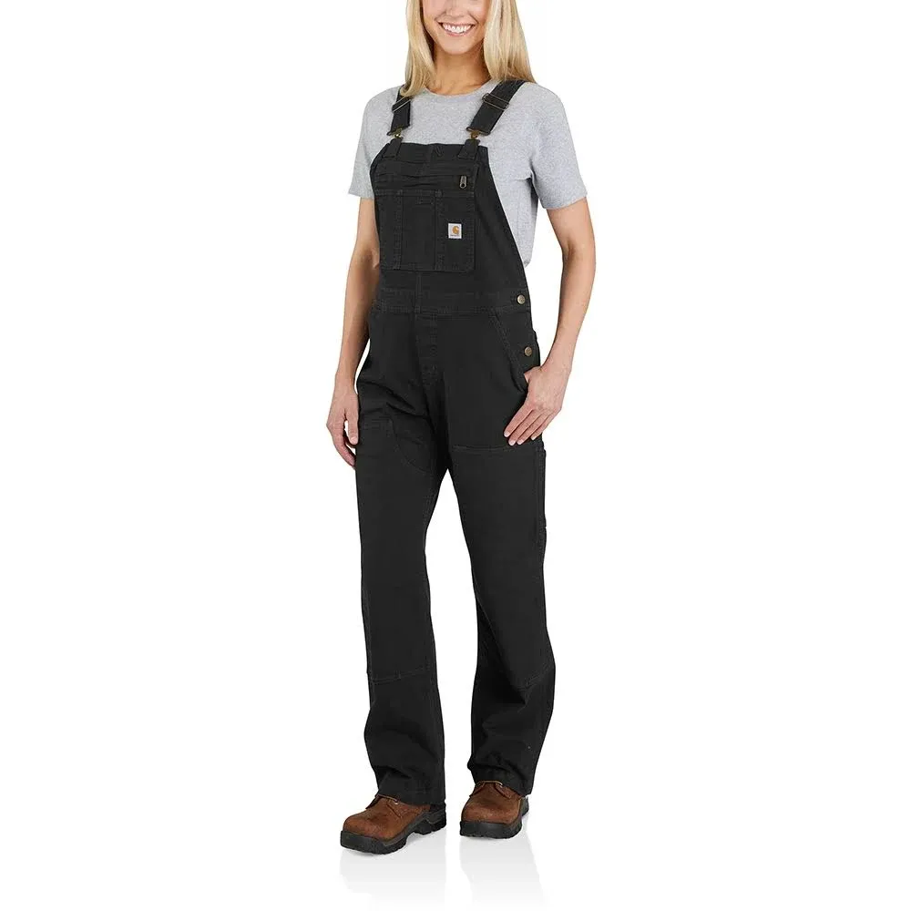 Carhartt 102438-001XSTLL Rugged Flex Loose Fit Canvas Bib Overall, Bla